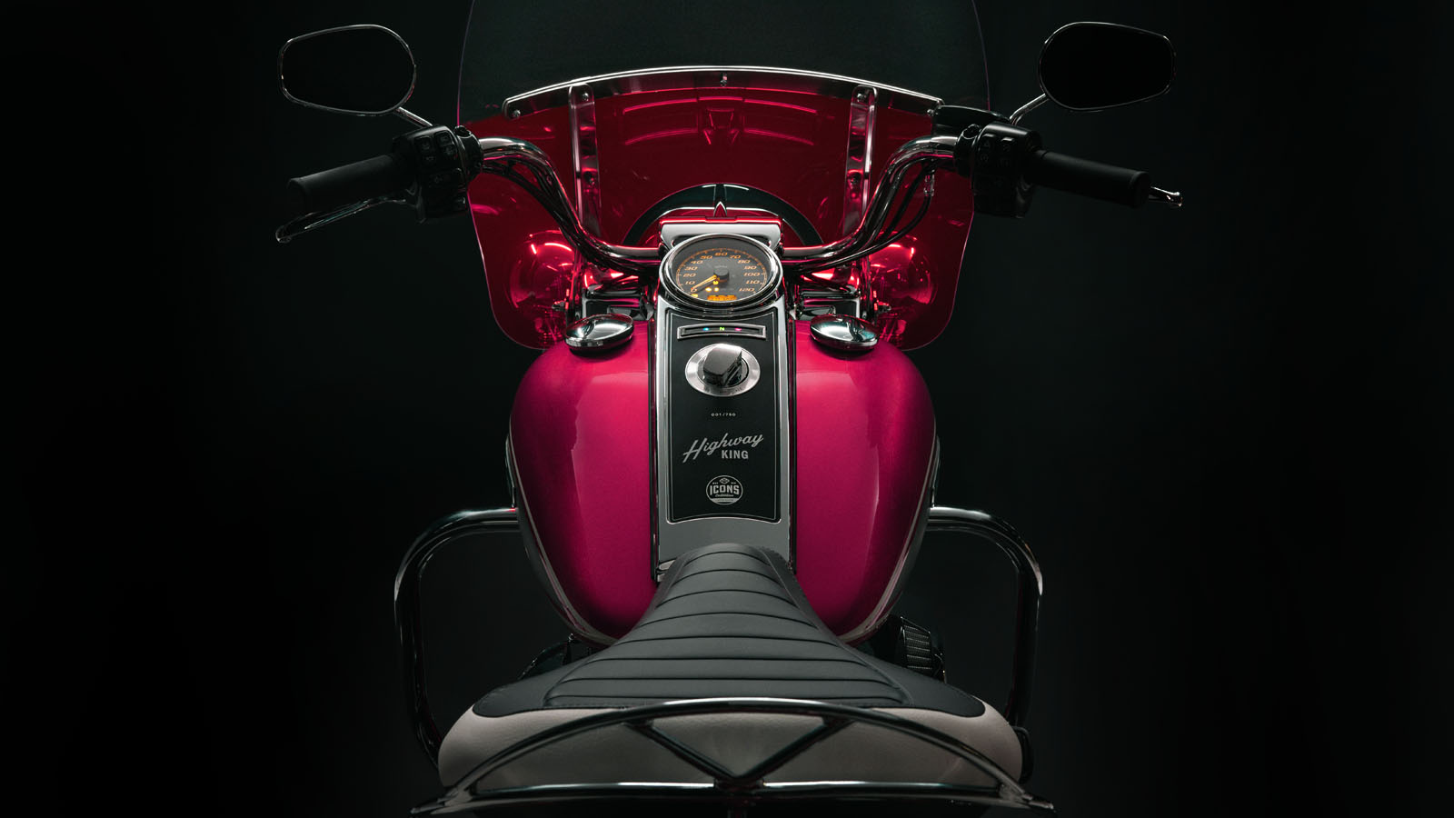 Electra Glide Highway King摩托车的座椅及风挡