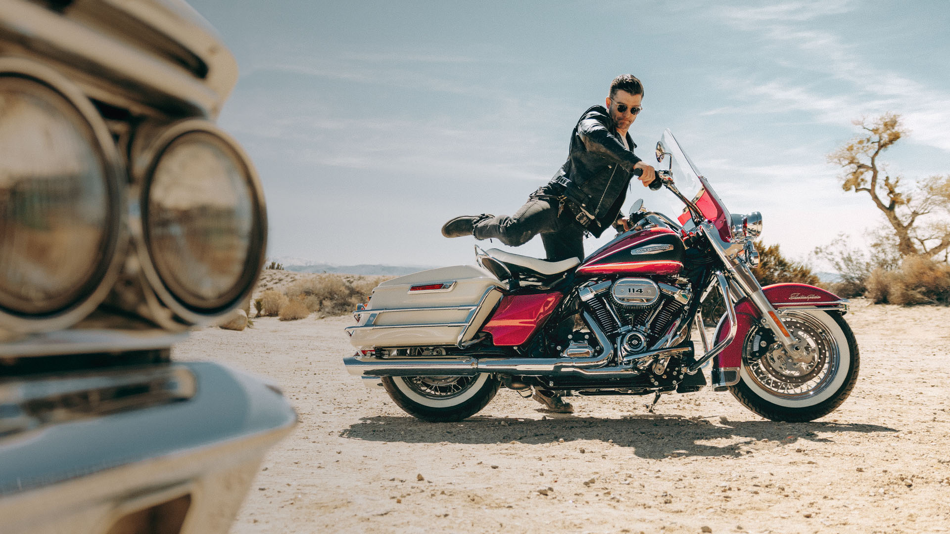 Electra Glide Highway King摩托车的写真照